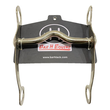 Bar H Equine Western Low Port Curb Bit with Sweet Iron Mouthpiece 5 In | Bits for Horses Horse Walking Chain